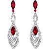 Ruby Color Silver-Tone