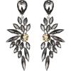 imageBriLove Womens Wedding Bridal Crystal Teardrop Multi Marquise Cluster Bling Dangle Earrings16Grey SilverTone