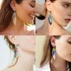 imageBriLove Butterfly Wing Hook Earrings Elegant Crystal Insect Dragonfly Drop Dangle Jewelry for Women4 Pairs