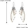 imageBriLove Butterfly Wing Hook Earrings Elegant Crystal Insect Dragonfly Drop Dangle Jewelry for WomenIridescent AB SilverTone