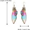 imageBriLove Butterfly Wing Hook Earrings Elegant Crystal Insect Dragonfly Drop Dangle Jewelry for WomenMulticolor Antiqued GoldTone