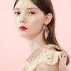 imageBriLove Butterfly Wing Hook Earrings Elegant Crystal Insect Dragonfly Drop Dangle Jewelry for WomenPurple Pink Antiqued GoldTone