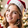 imageBriLove Christmas Tree Earrings for Women Lovely Cute Enamel Hook Dangle Earring for Party Prom AccessoriesRed GoldTone
