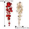 imageBriLove Wedding Bridal ClipOn Earrings for Women Bohemian Boho Crystal Multiple Teardrop Chandelier Dangle Jewelry Ruby Color GoldToned