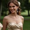 imageBriLove Womens Elegant Wedding Bridal Crystal Beaded Teardrop Chandelier Dangle Earrings02Champagne GoldTone