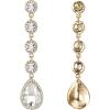 imageBriLove Womens Elegant Wedding Bridal Crystal Beaded Teardrop Chandelier Dangle EarringsClear Goldtone
