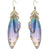 Blue Antiqued Gold-Tone