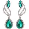 Emerald Color Silver-Tone