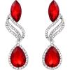 Ruby Color Silver-Tone