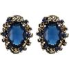 Navy Blue Antique-Gold-Tone