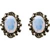 Opal Color Antique-Gold-Tone