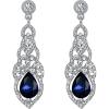 Navy Blue w/ Clear Silver-Tone