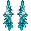 Aquamarine Color Silver-Tone