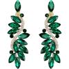 Emerald Color Gold-Tone