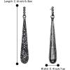 imageBriLove Wedding Bridal Elegant Crystal Beaded Teardrop Long Dangle Earrings for WomenLight Black BlackTone