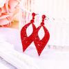 imageBriLove Womens Bohemian Boho Crystal Hollow Leaf Chandelier Dangle Earrings02Ruby Color Redtone