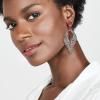 imageBriLove Womens Bohemian Boho Crystal Hollow Leaf Chandelier Dangle EarringsMulticolor GoldToned