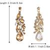 imageBriLove Womens Bohemian Boho Crystal Multi Teardrop Filigree Cluster Chandelier Dangle Earrings02Champagne GoldTone
