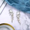imageBriLove Womens Bohemian Boho Crystal Wedding Bridal Multiple Teardrop Chandelier Long Dangle Earrings04Clear GoldTone