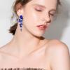 imageBriLove Womens Bohemian Boho Crystal Wedding Bridal Multiple Teardrop Chandelier Long Dangle Earrings07Royal Blue SilverTone