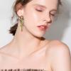 imageBriLove Womens Bohemian Boho Crystal Wedding Bridal Multiple Teardrop Chandelier Long Dangle Earrings09Vitrail Medium GoldTone