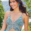 imageBriLove Womens Bohemian Boho Crystal Wedding Bridal Multiple Teardrop Chandelier Long Dangle Earrings10Blue Topaz Color GoldTone