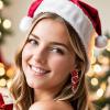 imageBriLove Womens Bohemian Boho Crystal Wedding Bridal Multiple Teardrop Chandelier Long Dangle Earrings13Ruby Color SilverTone