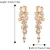 imageBriLove Womens Bohemian Boho Crystal Wedding Bridal Multiple Teardrop Chandelier Long Dangle EarringsChampagne GoldTone