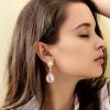 imageBriLove Womens Fashion Wedding Bridal Crystal Teardrop Infinity Dangle EarringsIridescent AB GoldTone