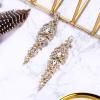 imageBriLove Womens Wedding Bridal Crystal Cluster Teardrop Dangle Earrings04Clear GoldTone