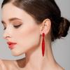 imageBriLove Womens Wedding Bridal Crystal Full Pave Elongated Teardrop Infinity Dangle Earrings