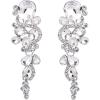 imageBriLove Womens Bohemian Boho Crystal Wedding Bridal Multiple Teardrop Chandelier Long Dangle Earrings01Clear SilverTone