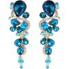 10-Blue Topaz Color Gold-Tone