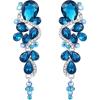 12-Blue Topaz Color Silver-Tone