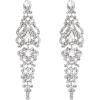 imageBriLove Womens Wedding Bridal Crystal Cluster Teardrop Dangle Earrings01Clear SilverTone