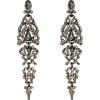 imageBriLove Womens Wedding Bridal Crystal Cluster Teardrop Dangle Earrings02Grey BlackTone