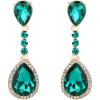 Emerald Color Gold-Tone