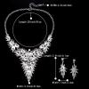 imageBriLove Wedding Bridal Jewelry Set for Women Crystal Multi OvalShape Flower Leaf Enamel Statement Neckalce Dangle Earrings Clear SilverTone
