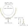 imageBriLove Wedding Jewelry Set for Bride CZ Teardrop Butterfly Flower Leaf Filigree Necklace Earrings Women Party Prom AccessoriesClearGold Tone