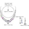 imageBriLove Womens Wedding Bridal Austrian Crystal Marquise Cluster Collar Necklace Dangle Earrings SetClear AB SilverTone