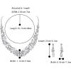 imageBriLove Womens Wedding Bridal Austrian Crystal Marquise Cluster Collar Necklace Dangle Earrings SetClear SilverTone