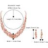 imageBriLove Womens Wedding Bridal Austrian Crystal Marquise Cluster Collar Necklace Dangle Earrings SetPeach RoseGoldTone