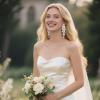 imageBriLove Womens Wedding Bridal Crystal Simulated Pearl Multi Beaded Cluster Chandelier Dangle EarringsGoldTone