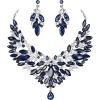 Sapphire Color Silver-tone