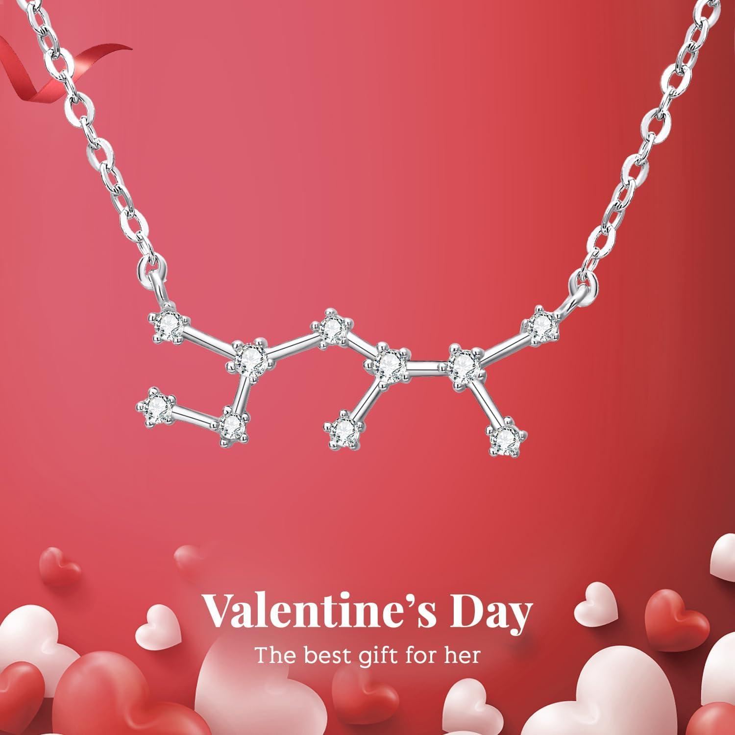 imageBriLove Gifts for Mom Women 925 Sterling Silver CZ Horoscope Zodiac 12 Constellation Astrology Pendant Necklace for Mothers DayValentines DayBirthdayChristmasAnniversarySagittarius