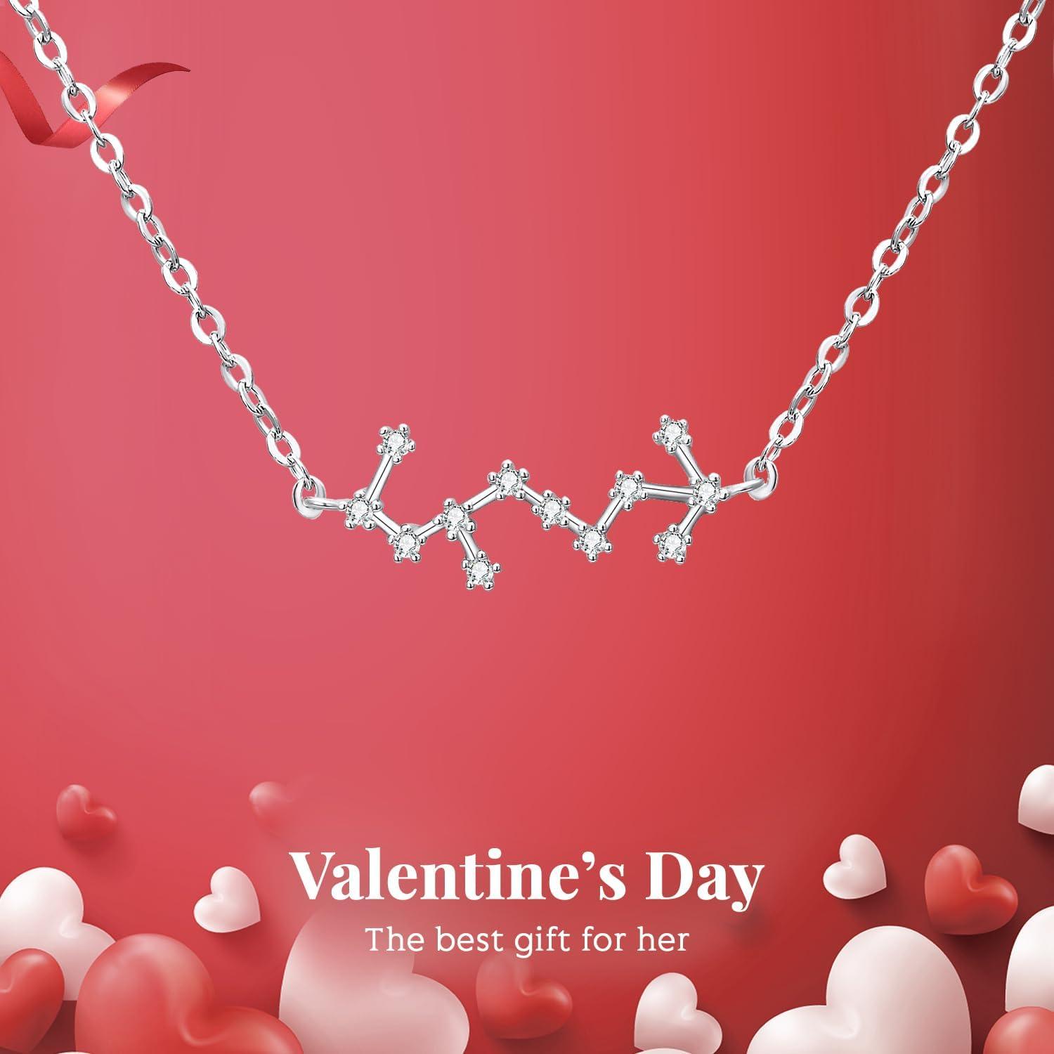 imageBriLove Gifts for Mom Women 925 Sterling Silver CZ Horoscope Zodiac 12 Constellation Astrology Pendant Necklace for Mothers DayValentines DayBirthdayChristmasAnniversaryScorpio