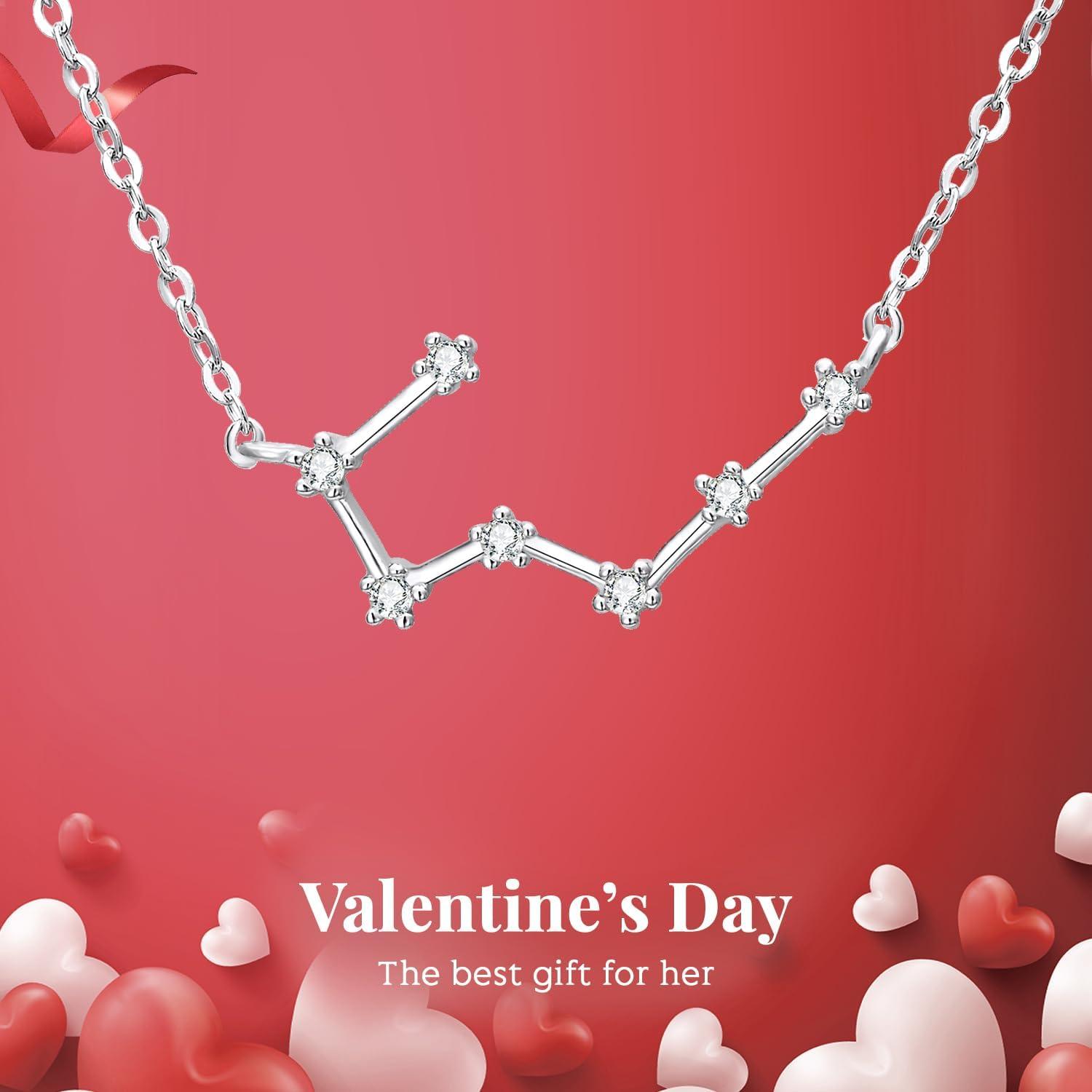 imageBriLove Gifts for Mom Women 925 Sterling Silver CZ Horoscope Zodiac 12 Constellation Astrology Pendant Necklace for Mothers DayValentines DayBirthdayChristmasAnniversaryTaurus