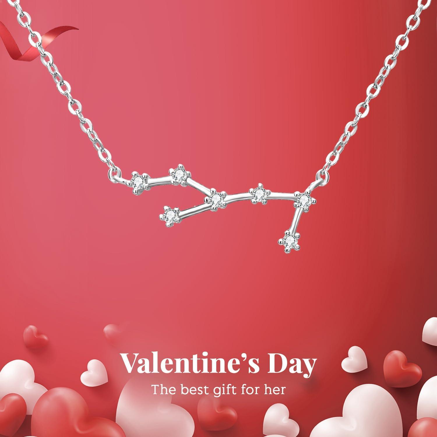 imageBriLove Gifts for Mom Women 925 Sterling Silver CZ Horoscope Zodiac 12 Constellation Astrology Pendant Necklace for Mothers DayValentines DayBirthdayChristmasAnniversaryVirgo
