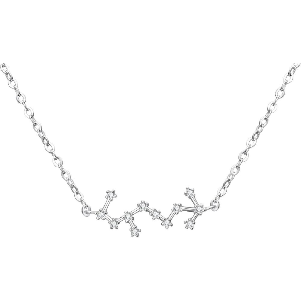 imageBriLove Gifts for Mom Women 925 Sterling Silver CZ Horoscope Zodiac 12 Constellation Astrology Pendant Necklace for Mothers DayValentines DayBirthdayChristmasAnniversaryScorpio