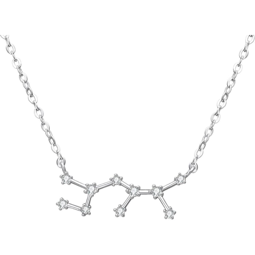 imageBriLove Gifts for Mom Women 925 Sterling Silver CZ Horoscope Zodiac 12 Constellation Astrology Pendant Necklace for Mothers DayValentines DayBirthdayChristmasAnniversarySagittarius